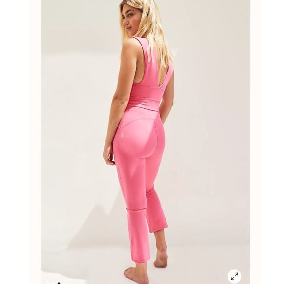 Free People Movement One Piece After Hours Jumpsuit Belted Pink Size S NWT - Picture 5 of 9